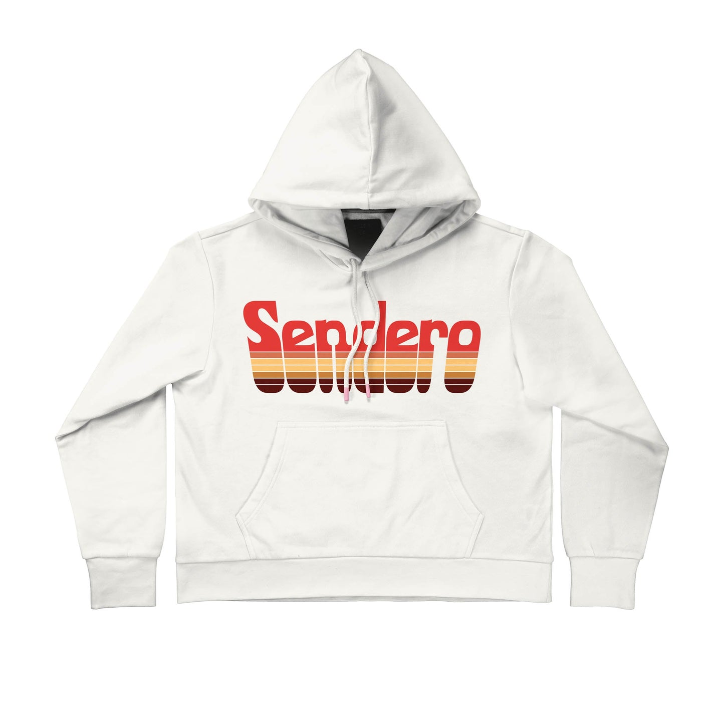 Retro Logo Crop Hoodie - Vintage White