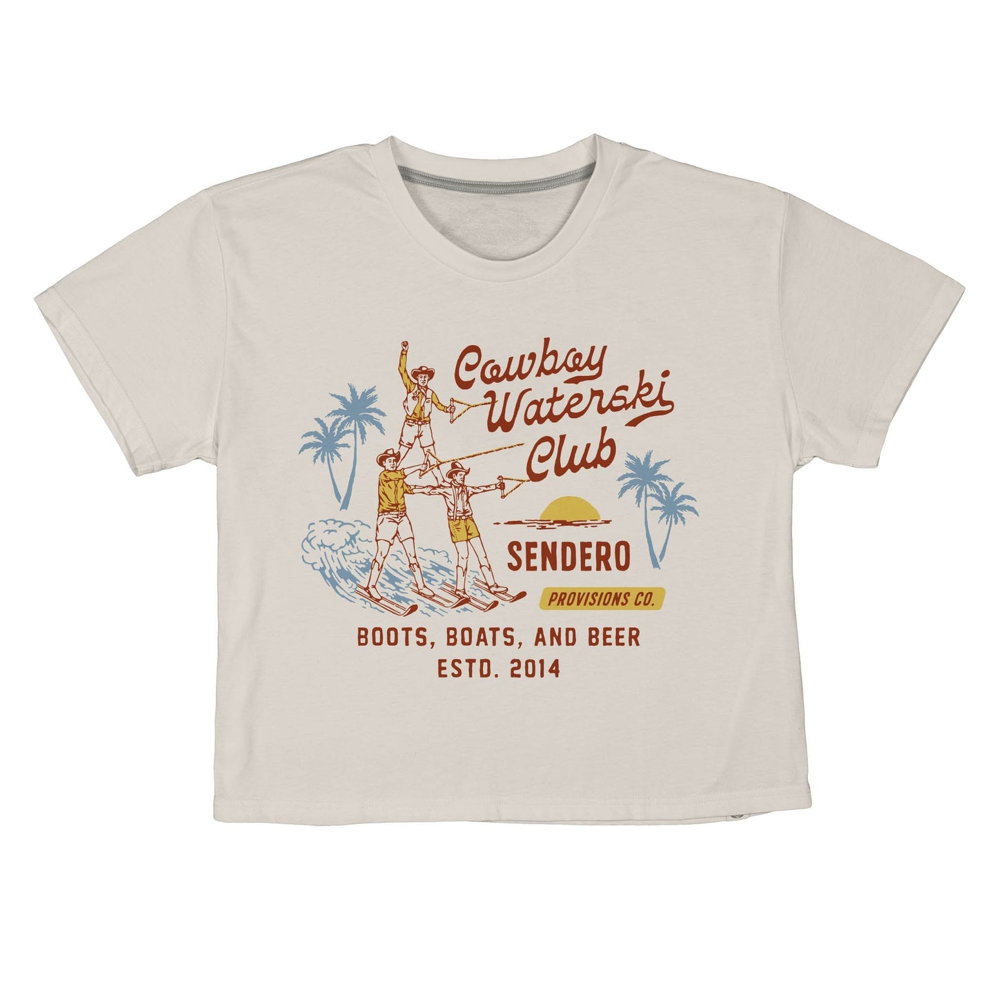 Cowboy Waterski Club Boxy Tee - Vintage White