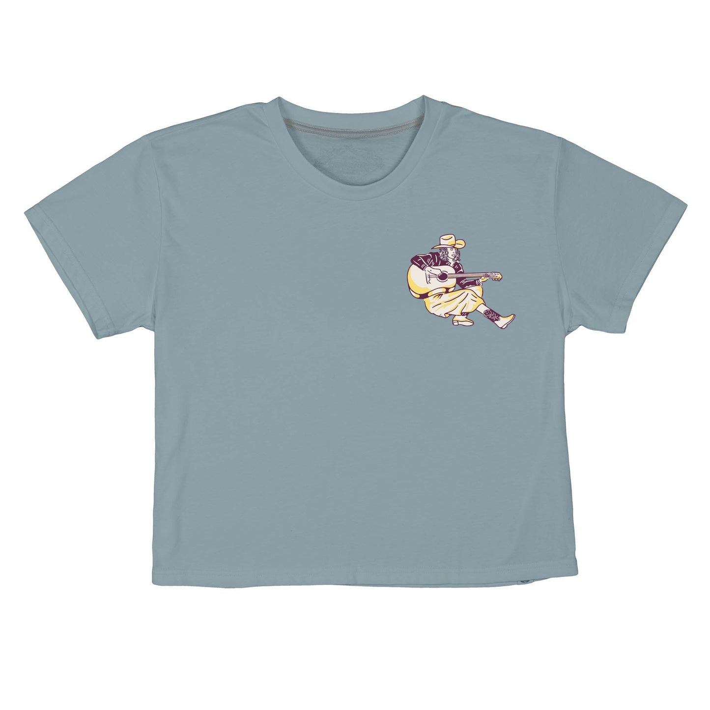 Play A Song Boxy Tee - Sterling Blue