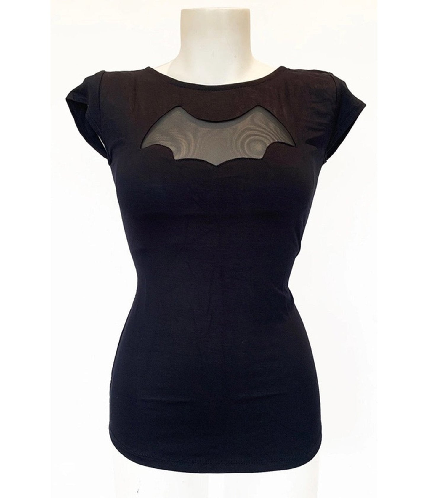 Bonsai Kitten Black Bat Cutout Top