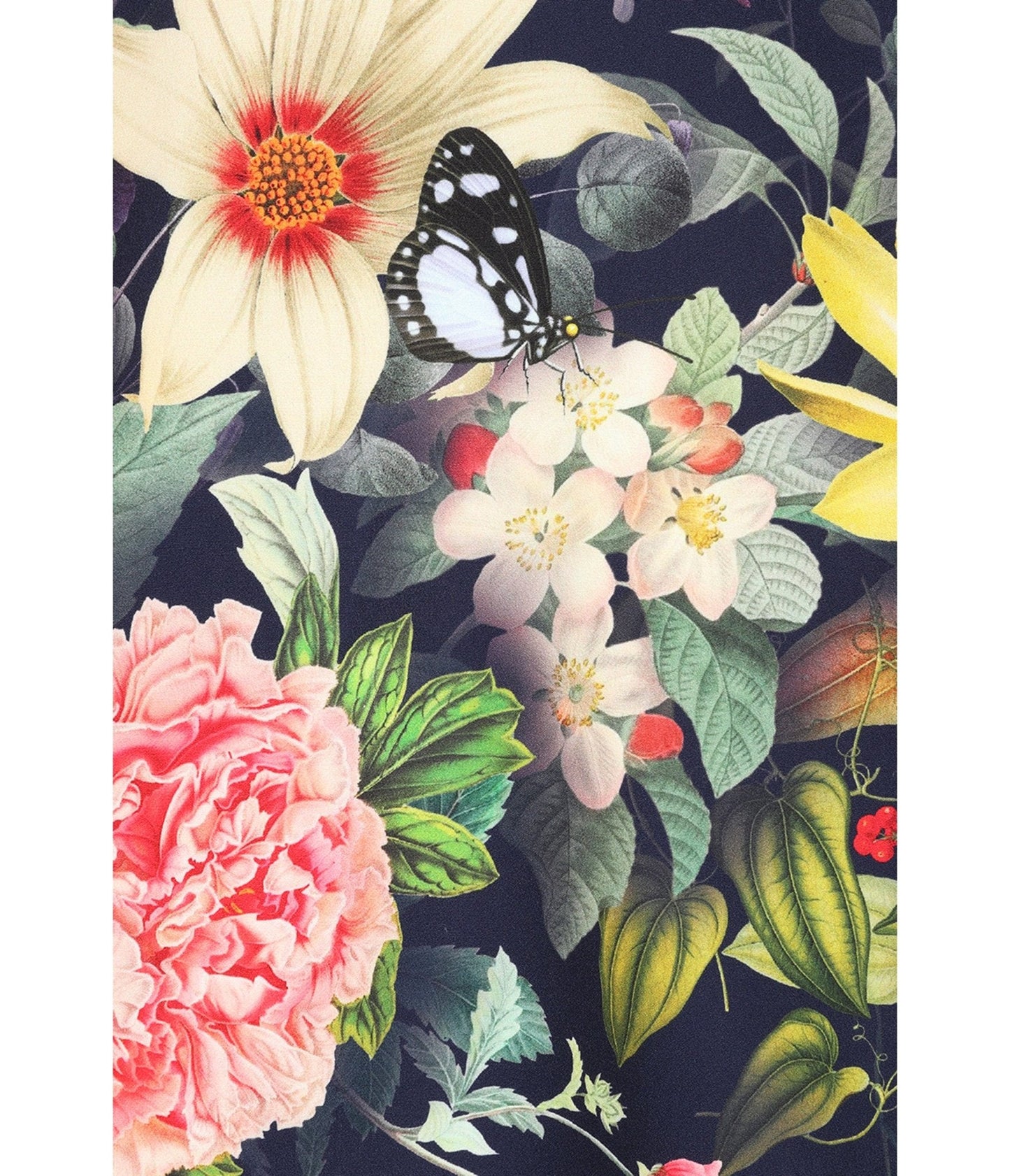 Navy Butterfly Meadow Swing Skirt