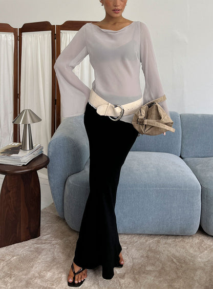Jodie Maxi Skirt Black