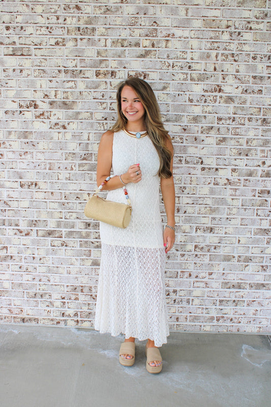 Celeste Woven Lace Maxi Dress