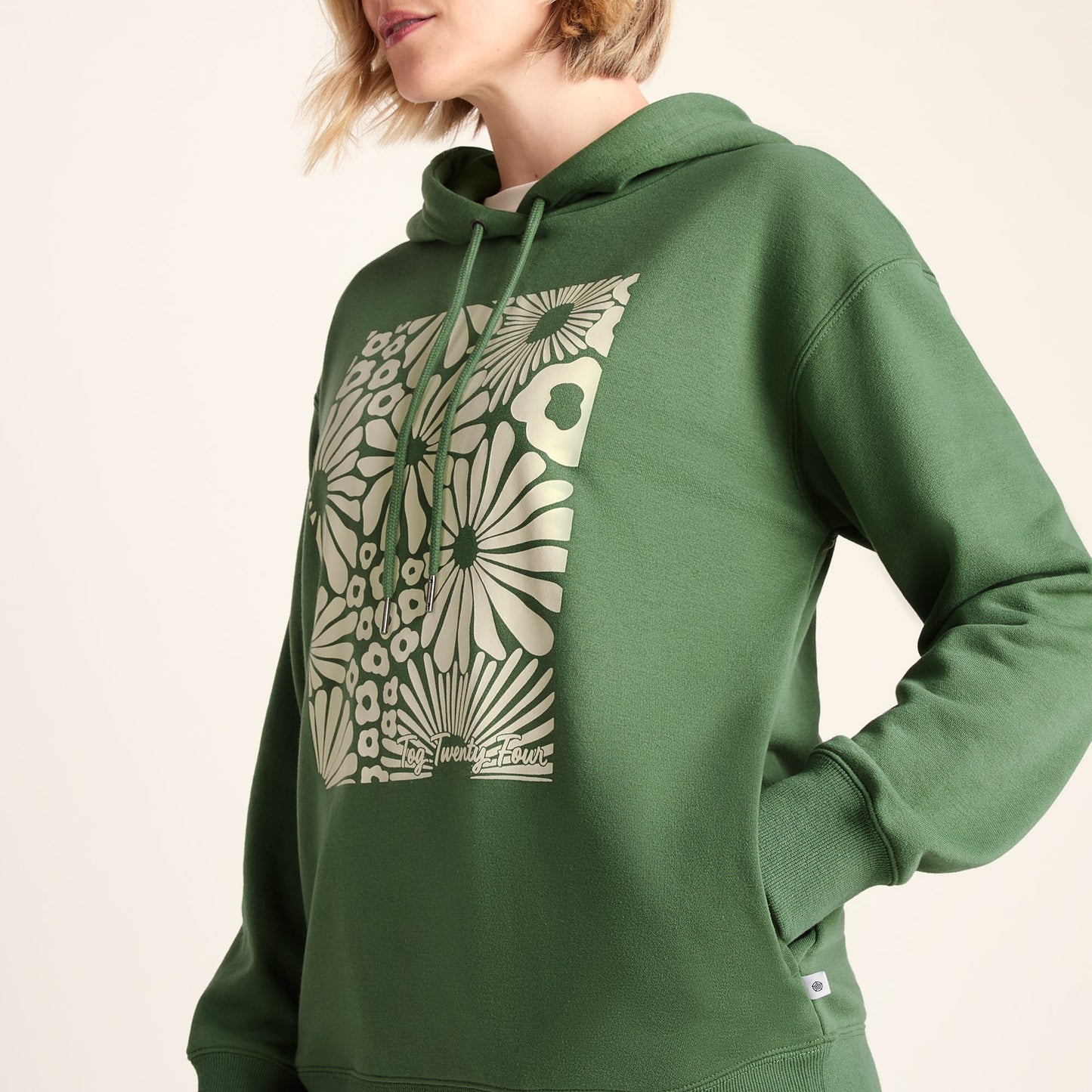 Aria Womens Supersoft Relaxed Fit Hoody - Dark Matcha
