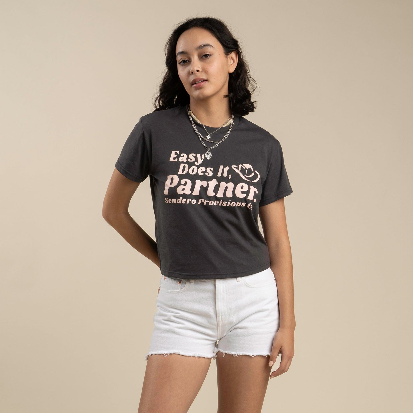 Easy Does It Boxy Tee - Vintage Black