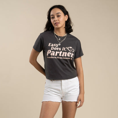 Easy Does It Boxy Tee - Vintage Black
