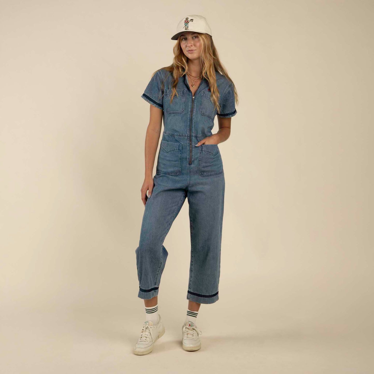 The Dolly Jumpsuit - Medium Indigo