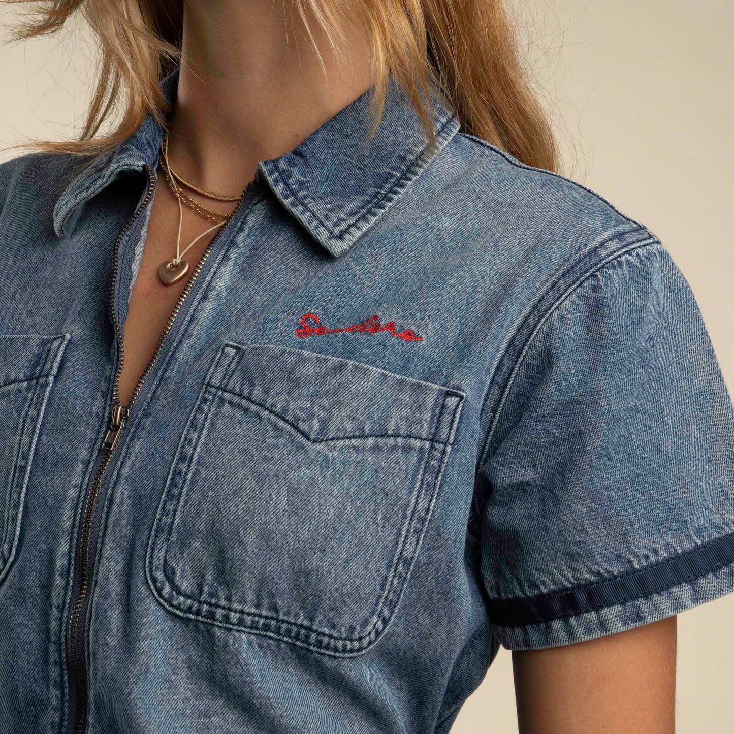 The Dolly Jumpsuit - Medium Indigo