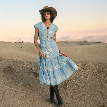 The Emilia Dress - Azure