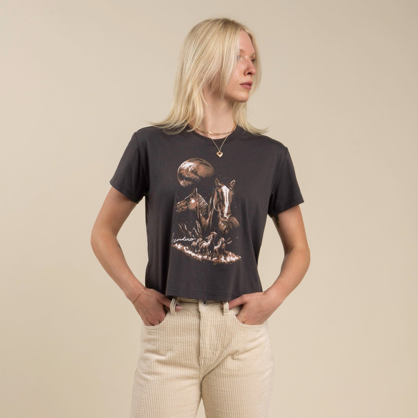 Midnight Riders Boxy Tee - Vintage Black