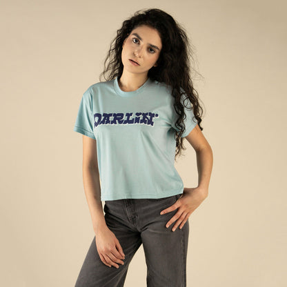 Darlin Boxy Tee - Sterling Blue