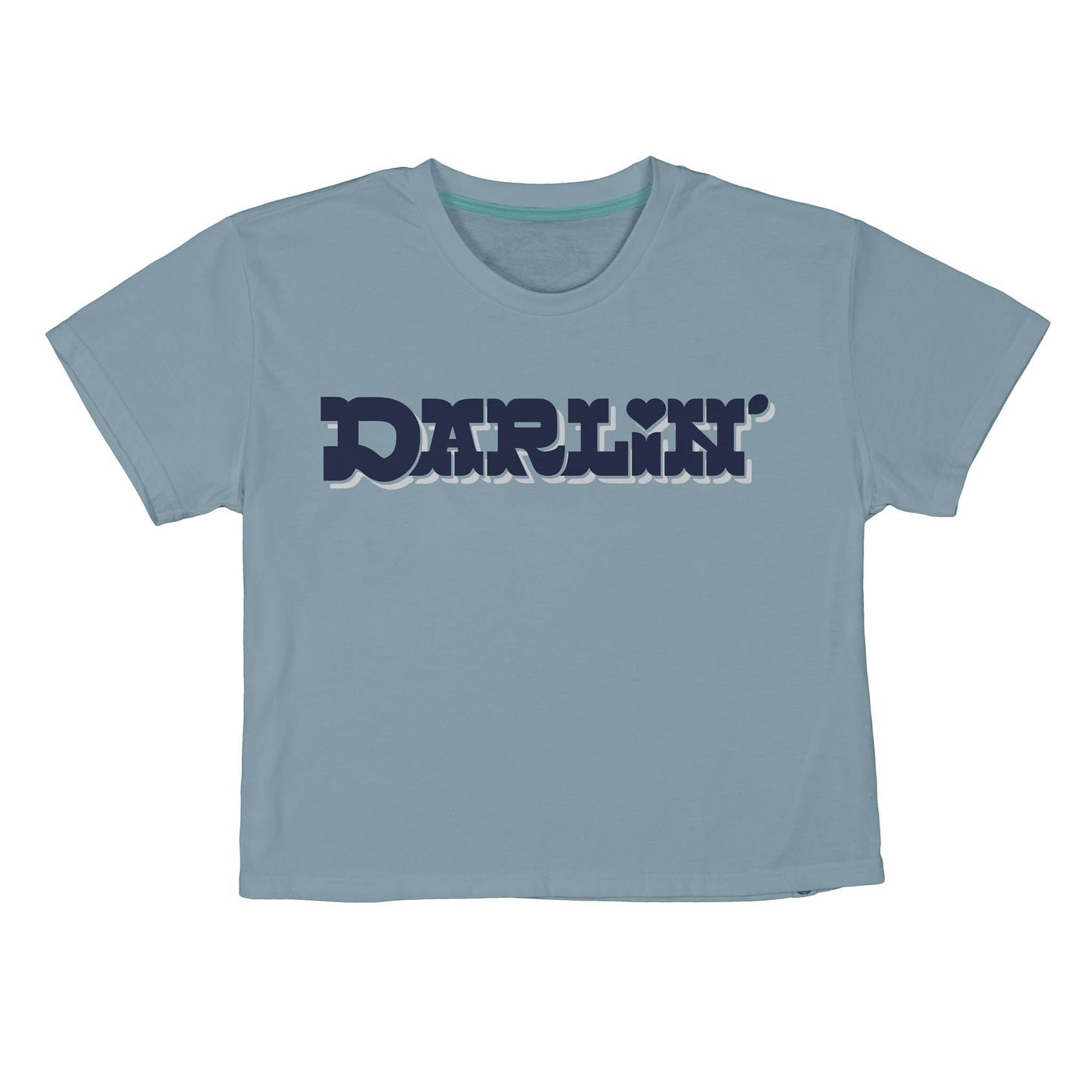 Darlin Boxy Tee - Sterling Blue