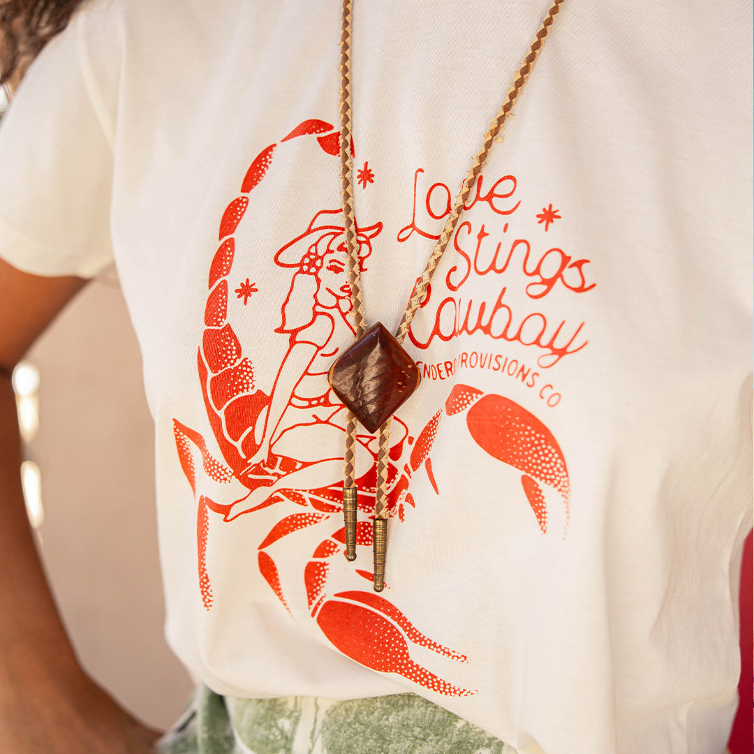 Love Stings Boxy Tee - Vintage White