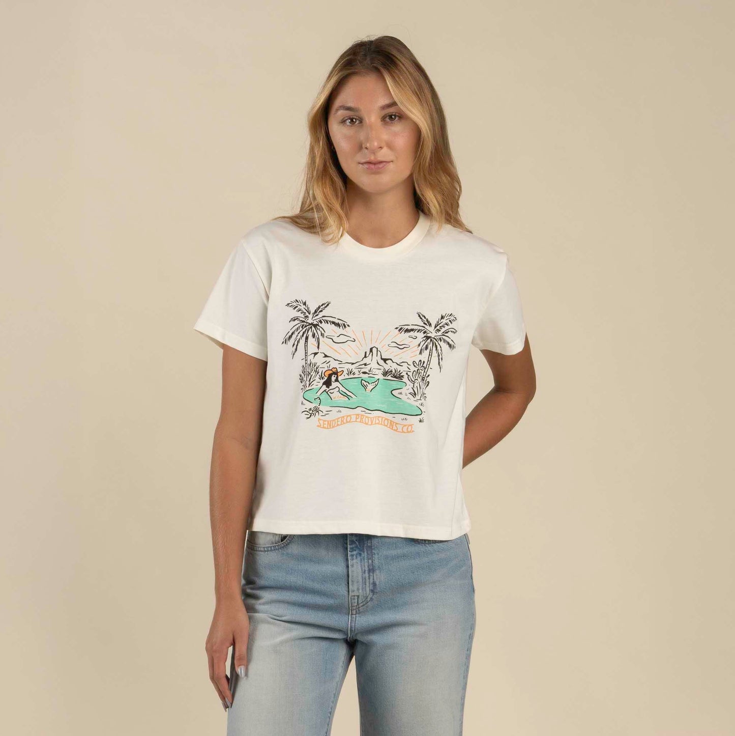 Mirage Boxy Tee - Vintage White