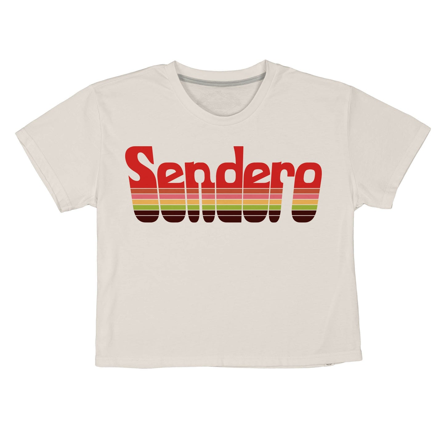 Retro Logo Boxy Tee - Vintage White/Red Print