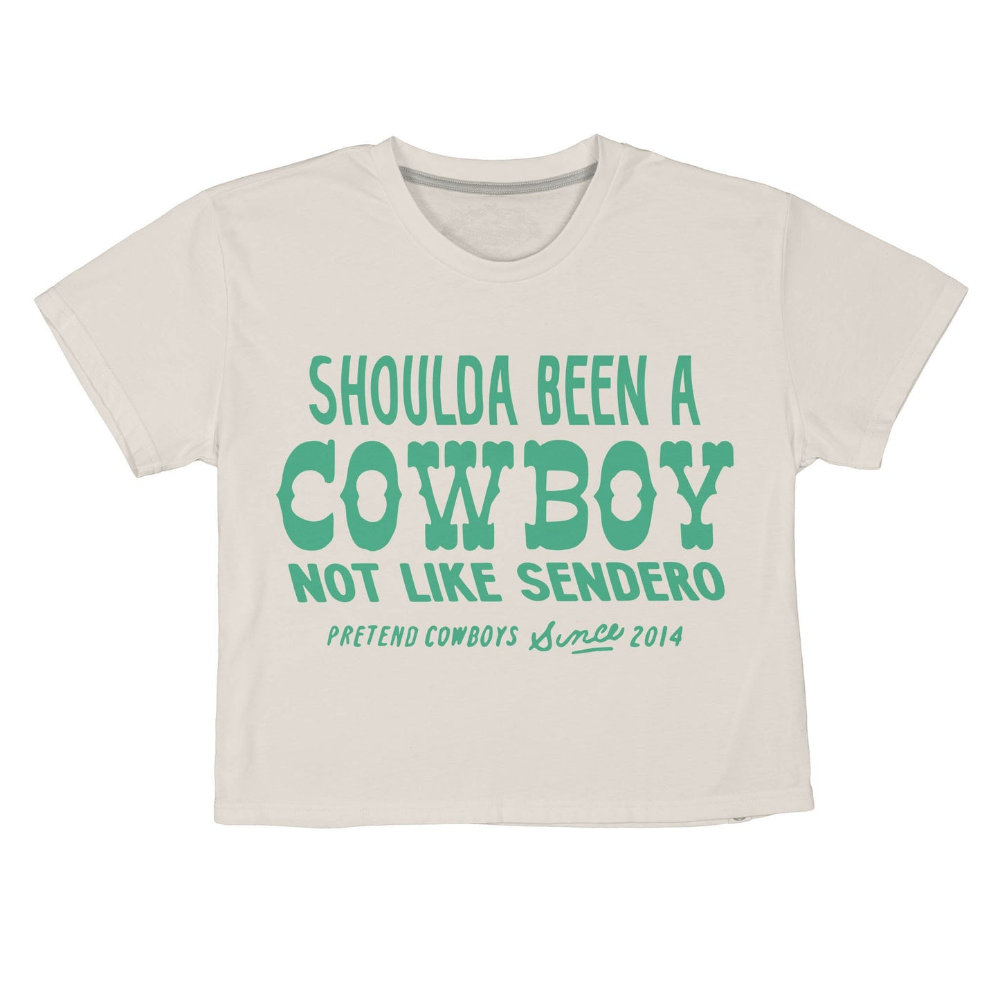 Shoulda Been A Cowboy Boxy Tee - Vintage White