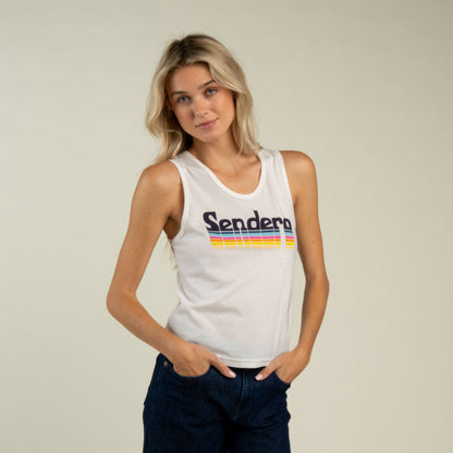 Retro Logo Tank Top - Vintage White