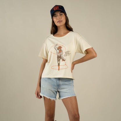 Boot Scootin' Basic Tee - Cream