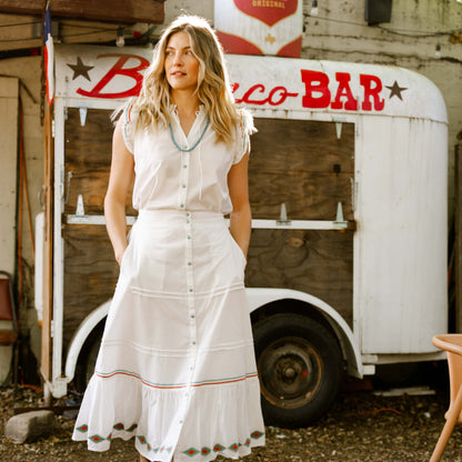 Prairie Skirt - Vintage White
