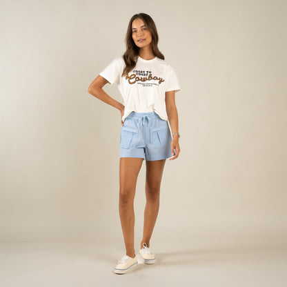 The Solaya Performance Short - Blanco Blue