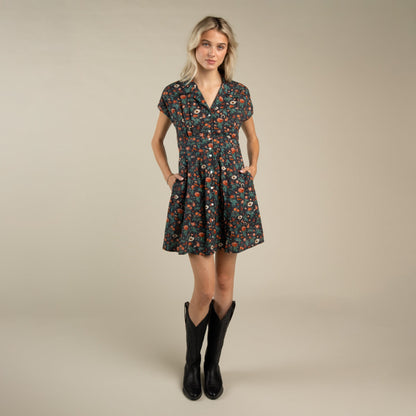 Marabella Dress - Desert Rose - Charcoal