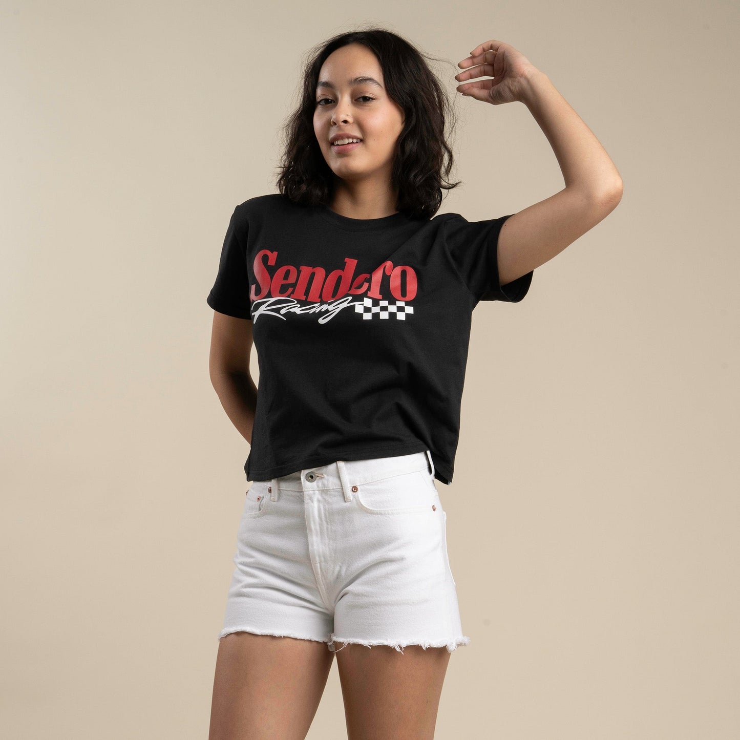 Sendero Racing Boxy Tee - Black