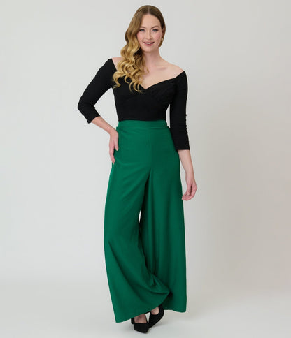 Banned Green Elizabeth Palazzo Trousers