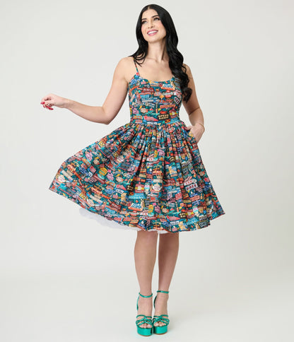 Bernie Dexter Neon Flashback Chelsea Swing Dress