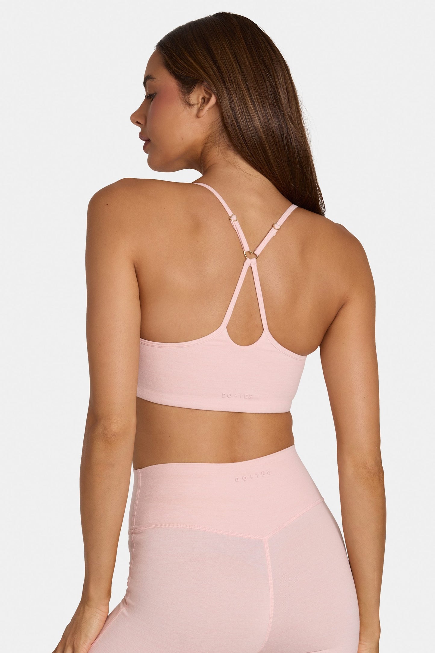 Soft Active Low-Impact Sports Bra in Blush Marl