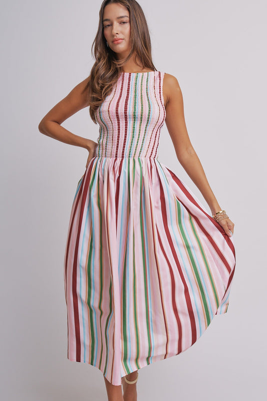 Blossom Smocked Midi Dress