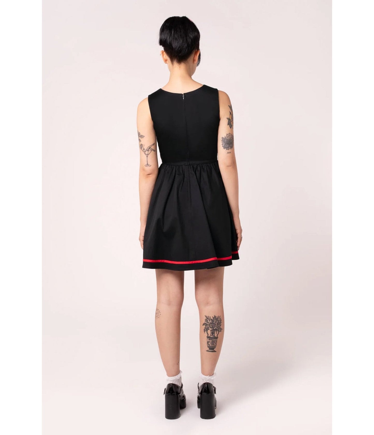 Hell Bunny Black Heart Cutout Lucie Mini Dress