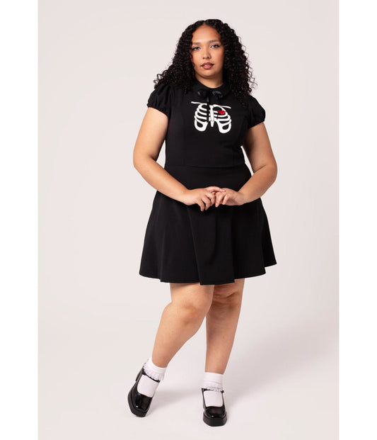 Hell Bunny Black Skeleton Girl Dress