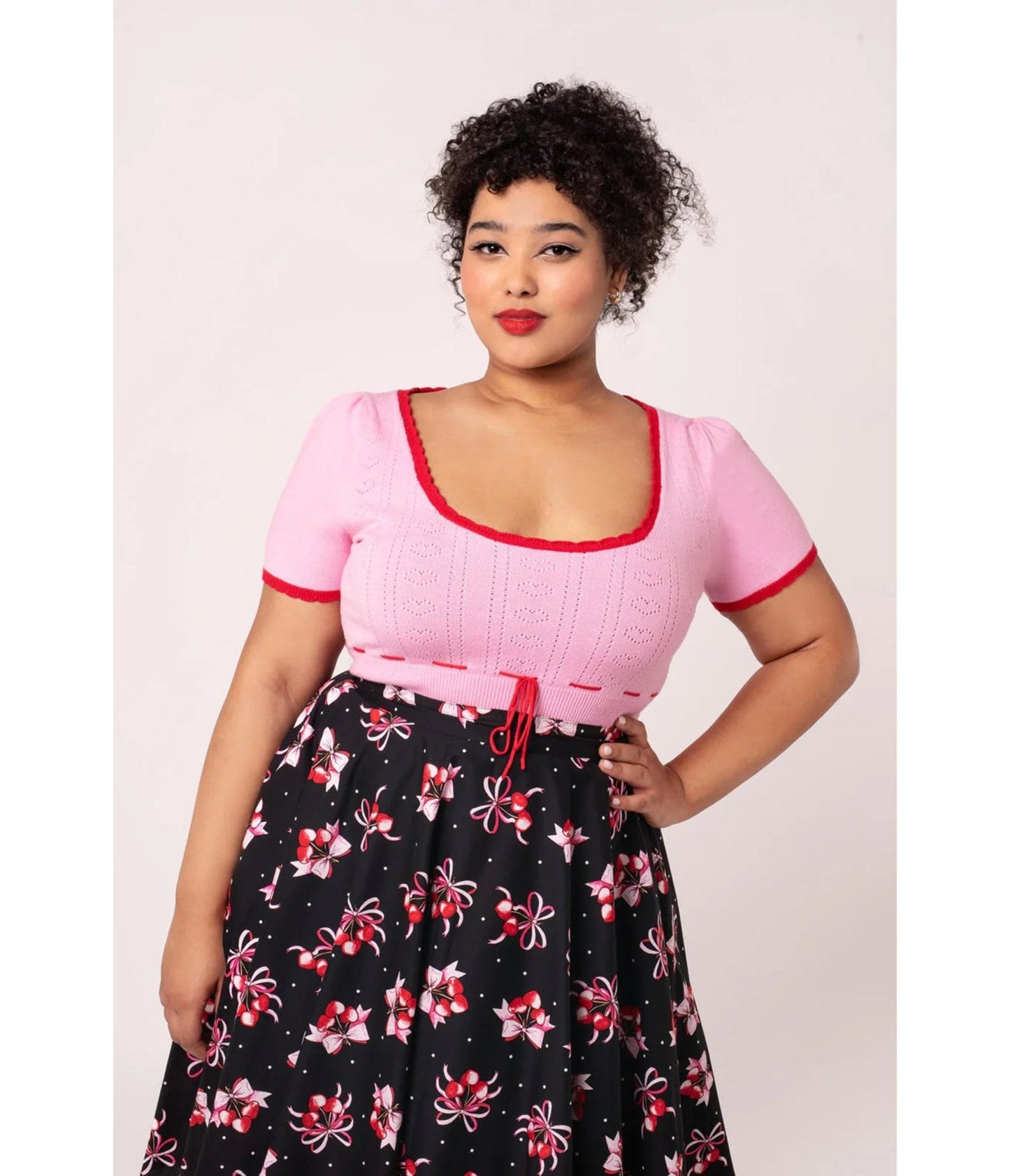Hell Bunny Pink Hannah Top