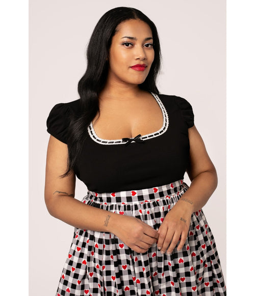 Hell Bunny Plus Size Black Gracie Top