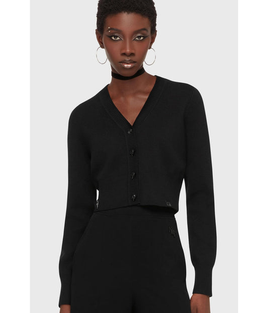 Kill Star Black Lanas Eclipse Cropped Cardigan