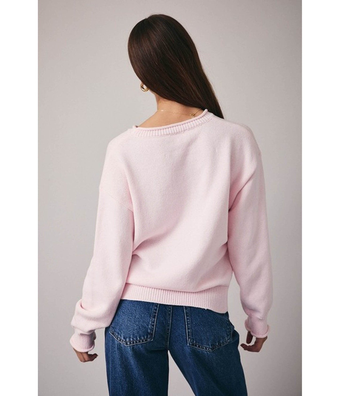 Pink Heart Martini Sweater