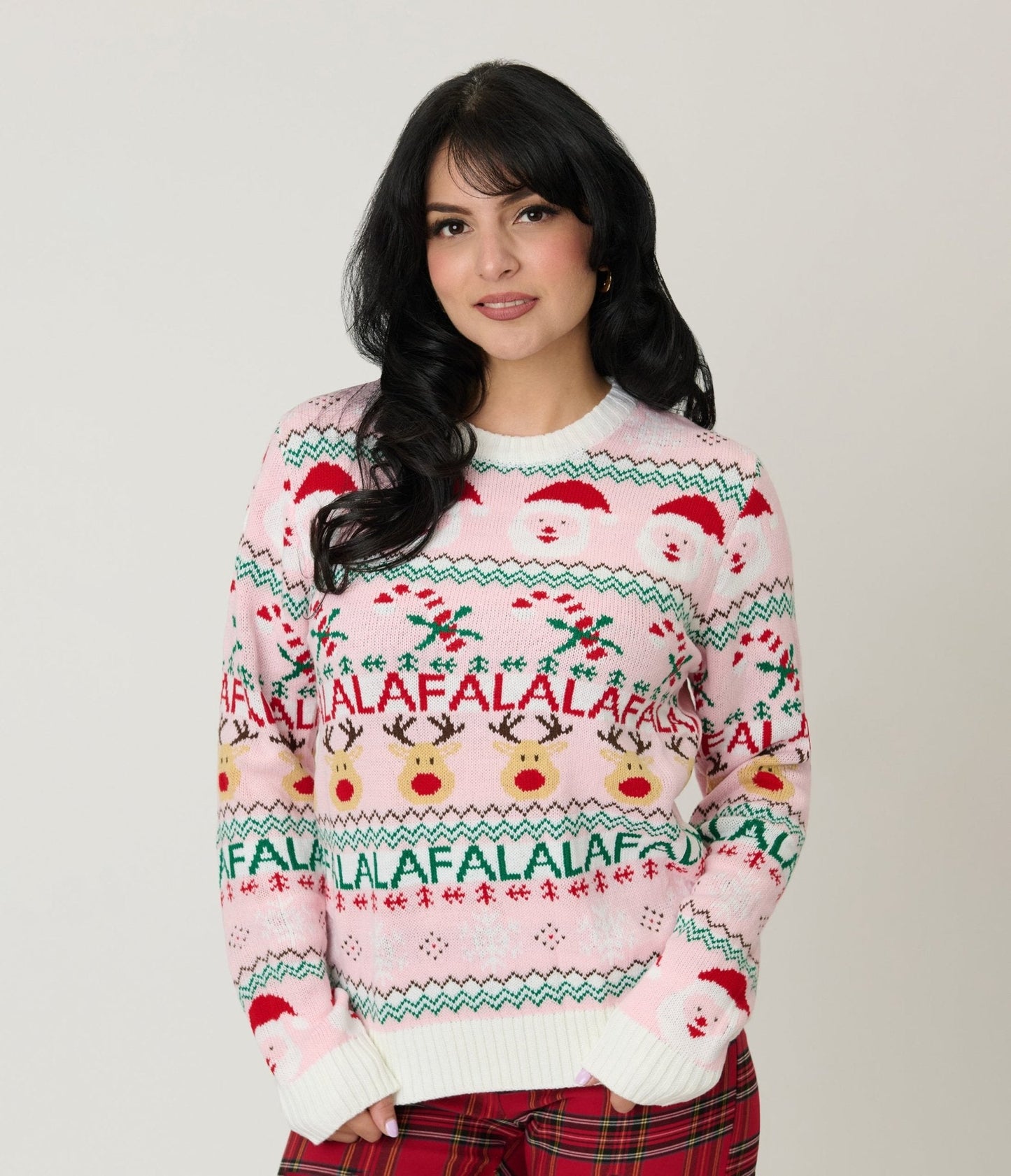 Pink Holiday Fair Isle Sweater