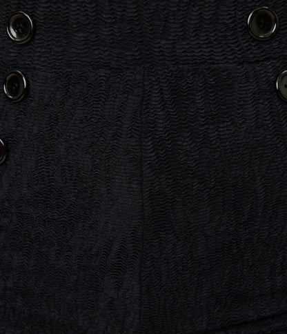 Pinky Pinups Textured Black High Waist Sailor Swim Bottoms