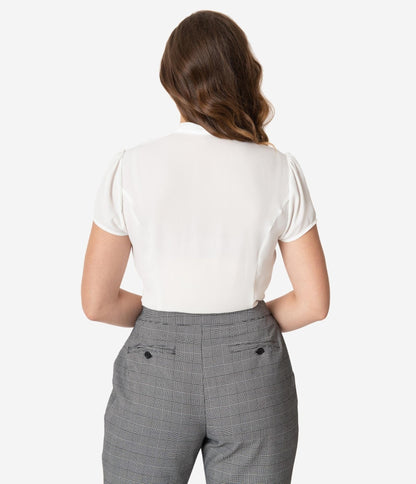 Unique Vintage 1940s White Elsie Blouse